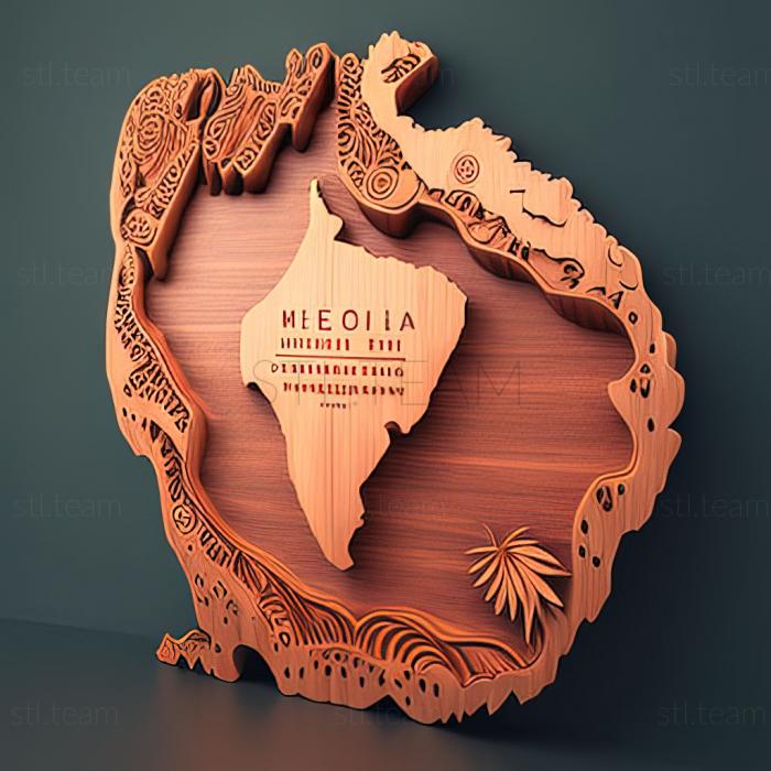 3D model Micronesia Federated States of (STL)